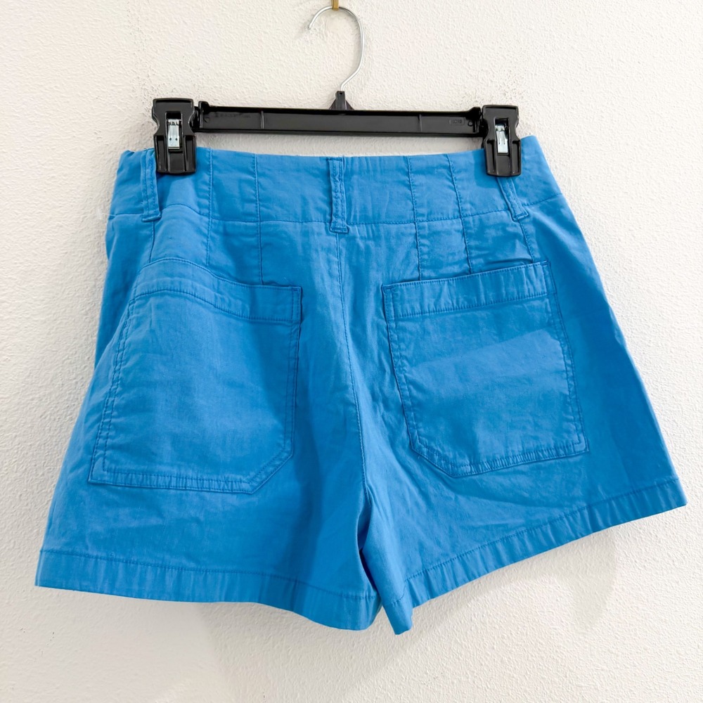 Anthropologie Maeve The Colette Blue Preppy Old Money Boho Retro Shorts 26 - Picture 3 of 4